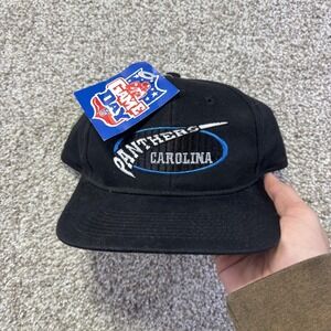 Carolina Panthers Hat Cap Snap Back Mens One Size Black NFL Football Game Day